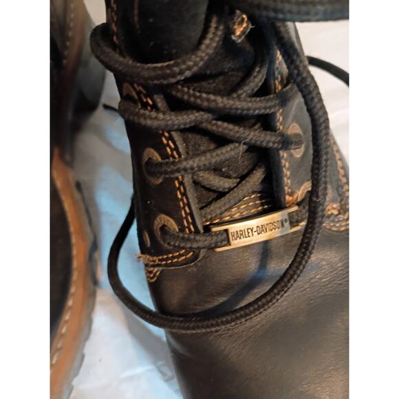 Women's Black Leather Boots - Picture 2 of 13